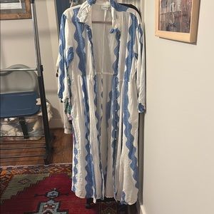 Blue and White Resort Wear Sundress